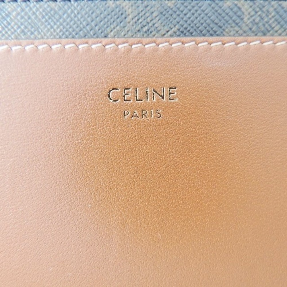 Celine Triomphe Canvas Coin Case Brown - image 4